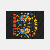 Happy 67 Hanukkah Funny Holiday Meme Design  フリースブランケット (正面(横))