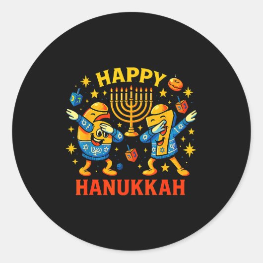 Happy 67 Hanukkah Funny Holiday Meme Design  ラウンドシール (正面)