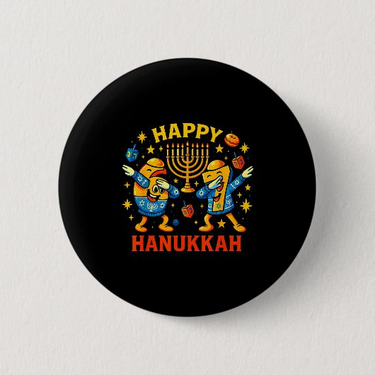 Happy 67 Hanukkah Funny Holiday Meme Design  缶バッジ (正面)