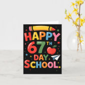 Happy 67 Th Day Of School - I Survived 67 Days Of カード (黄色い花)