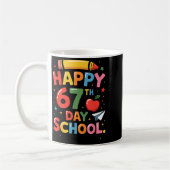 Happy 67 Th Day Of School - I Survived 67 Days Of コーヒーマグカップ (左)