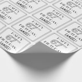 HAPPY 67th誕生日;アールデコスタイル;名前をカスタムする ラッピングペーパー (角)