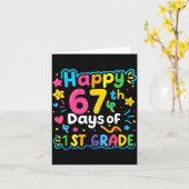Happy 67th Day Of 1st Grade School Meme 67 Kids Te カード (黄色い花)