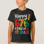 Happy 67th Day Of 1st Grade Teacher Student Six Se Tシャツ (正面)