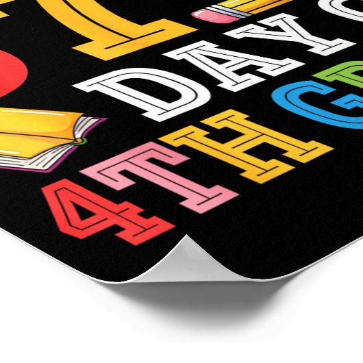 Happy 67th Day Of 4th Grade Teacher Student 67 Day ポスター (角)