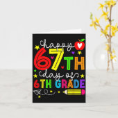 Happy 67th Day Of 6th Grade Teacher Student Six Se カード (黄色い花)