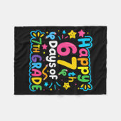 Happy 67th Day Of 7th Grade School Meme 67 Kids Te フリースブランケット (正面(横))