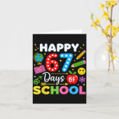 Happy 67th Day Of School 67 Days Of School Kids Bo カード (黄色い花)