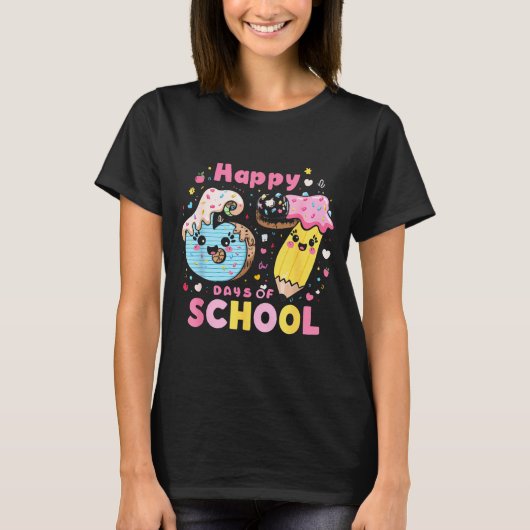 Happy 67th Day Of School Cute Ice Cream 100 Days S Tシャツ (正面)