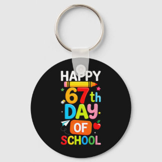 Happy 67th Day Of School Teacher Kids Six Seven 6  キーホルダー