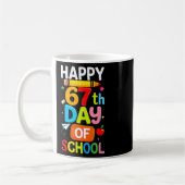 Happy 67th Day Of School Teacher Kids Six Seven 6  コーヒーマグカップ (左)