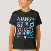 Happy 67th Day Of School Tie Dye Rainbow 67 Days S Tシャツ (正面)