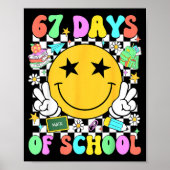 Happy 67th Day Of School Vibes Smile Face 67 Days ポスター (正面)
