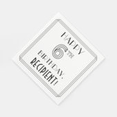 HAPPY 6TH BIRTHDAY; Art Deco Style; Custom Name スタンダードランチョンナプキン (角)