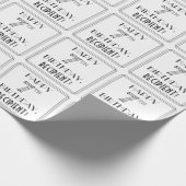 HAPPY 7誕生日;アールデコスタイル;名前をカスタムする ラッピングペーパー (角)