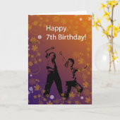 Happy 7誕生日for Boy カード (黄色い花)