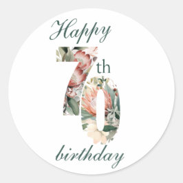 Happy 70th Roundステッカー ラウンドシール