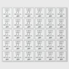 HAPPY 71st誕生日、アールデコスタイル、名前をカスタムする ラッピングペーパー