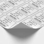 HAPPY 72nd誕生日、アールデコスタイル、名前をカスタムする ラッピングペーパー (角)