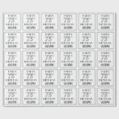 HAPPY 73rd誕生日、アールデコスタイル、名前をカスタムする ラッピングペーパー (フラット)