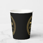 Happy 75th誕生日と任意の名前 紙コップ (左)