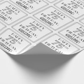 HAPPY 75th誕生日;アールデコスタイル;名前をカスタムする ラッピングペーパー (角)