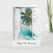 Happy 75th Anniversary Tropical Window カード (正面)