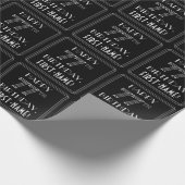 HAPPY 77th誕生日、アールデコスタイル(名前をカスタムする付き) ラッピングペーパー (角)