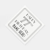 HAPPY 77th誕生日;アールデコスタイル;名前をカスタムする スタンダードランチョンナプキン (角)