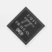 HAPPY 77th誕生日;アールデコスタイル;名前をカスタムする スタンダードランチョンナプキン (角)