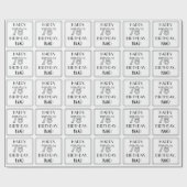 HAPPY 78th誕生日;アールデコスタイル;名前をカスタムする ラッピングペーパー (フラット)