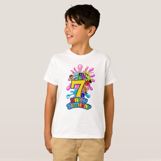 Happy 7th Birthday Sprunki - Simon Funbot Oren Tシャツ (正面フル)