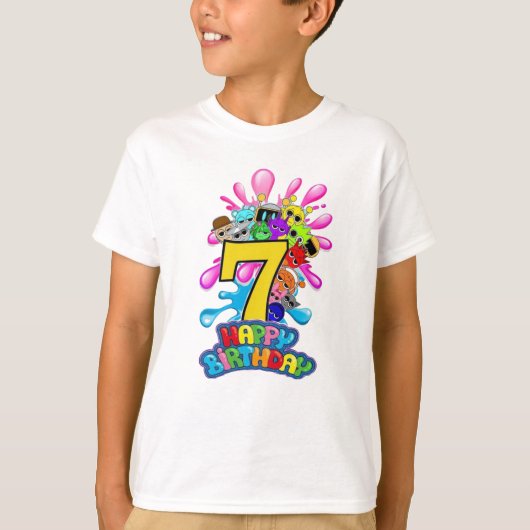 Happy 7th Birthday Sprunki - Simon Funbot Oren Tシャツ (正面)