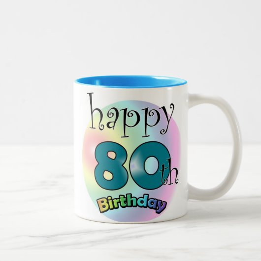 Happy 80th Birthday ツートーンマグカップ (右)