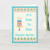 Happy 80th Birthday Card カード (正面)