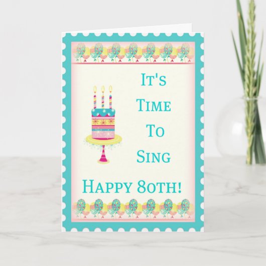 Happy 80th Birthday Card カード (正面)