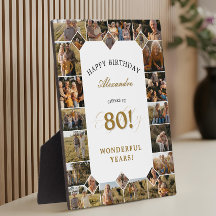 Happy 80th Birthday Personalized Photo Collage