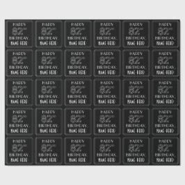 HAPPY 82ND誕生日、アールデコスタイル(名前をカスタムする付き) ラッピングペーパー