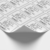 HAPPY 82nd誕生日;アールデコスタイル;名前をカスタムする ラッピングペーパー (角)