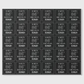 HAPPY 86th誕生日、アールデコスタイル(名前をカスタムする付き) ラッピングペーパー (フラット)