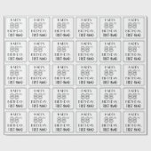 HAPPY 88th誕生日;アールデコスタイル;名前をカスタムする ラッピングペーパー (フラット)