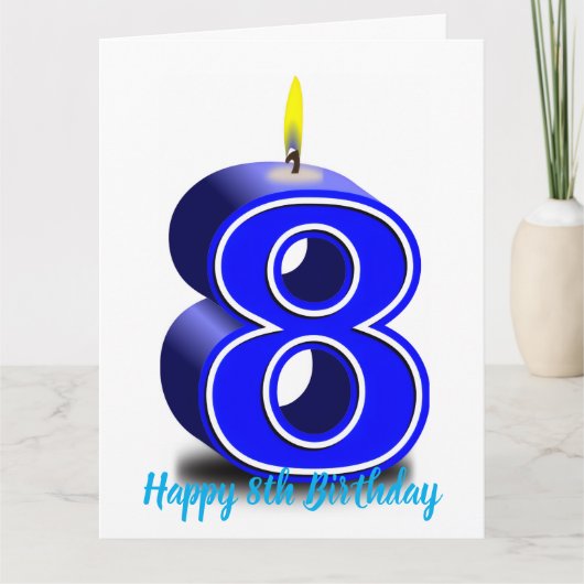 Happy 8th Birthday カード (正面)