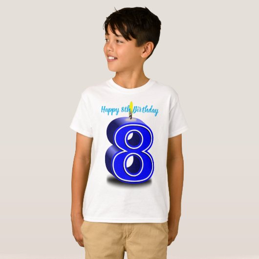 Happy 8th Birthday Tシャツ (正面フル)