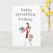 HAPPY ***9月***の**HER**カード カード (黄色い花)