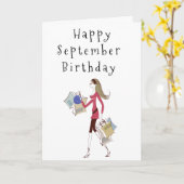 HAPPY ***9月***の**HER**カード カード (黄色い花)