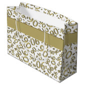 Happy 90th乱数パターン金ゴールド/白 ラージペーパーバッグ (裏面アングル)