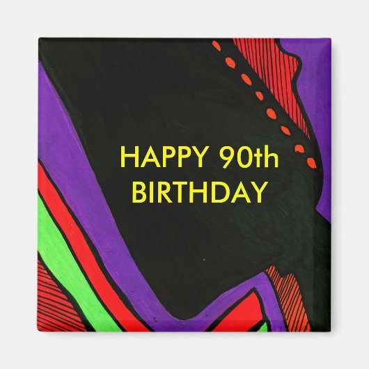 HAPPY 90th誕生日 マグネット (正面)