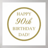Happy 90th Birthday Dad ポスター (正面)