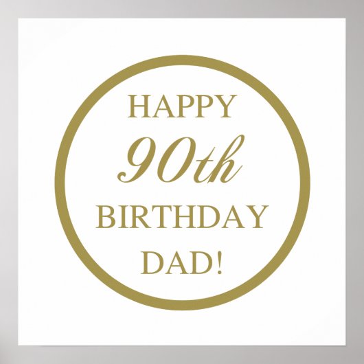 Happy 90th Birthday Dad ポスター (正面)