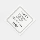 HAPPY 93rd誕生日;アールデコスタイル;名前をカスタムする スタンダードランチョンナプキン (角)